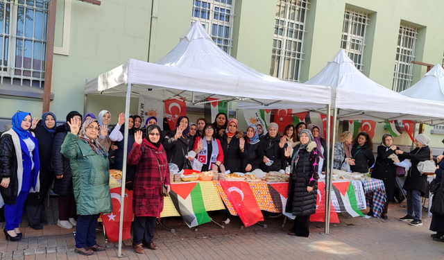 Eskişehir'de kadınlardan Filistin'e destek kermesi