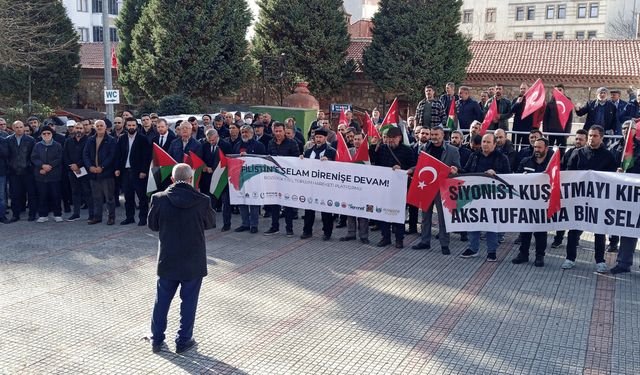 İsrail'in Filistin'e yönelik saldırıları protesto edildi