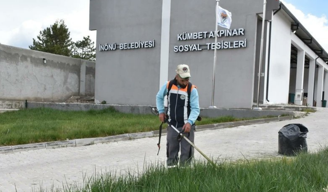 İnönü'de çevre düzenleme çalışmaları başladı