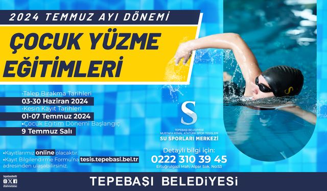 Çocuklar için yüzme kayıtları başlıyor