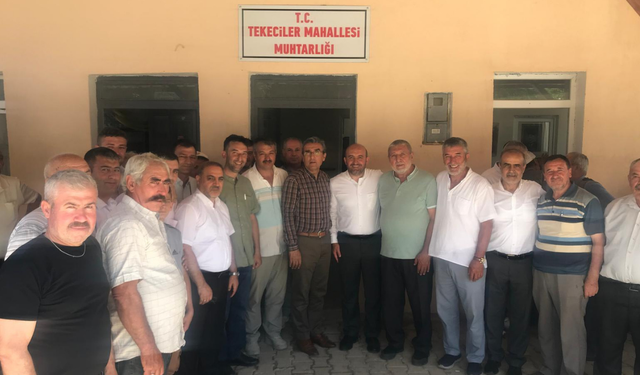 Kaymakam Yücel Tekeciler Mahallesi'nde yağmur duasına katıldı