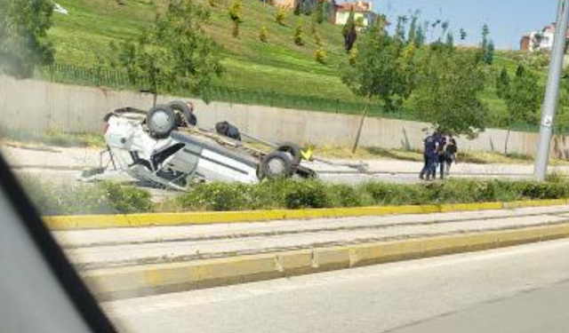 Eskişehir'de feci kaza! Kontrolden çıkan otomobil takla attı: 2 yaralı