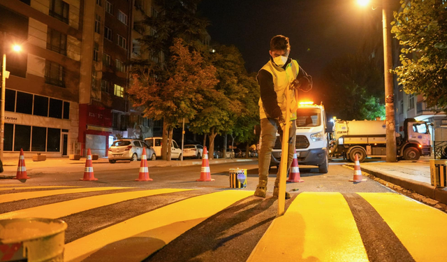 Büyükşehir Belediyesi trafik güvenliği için iş başında