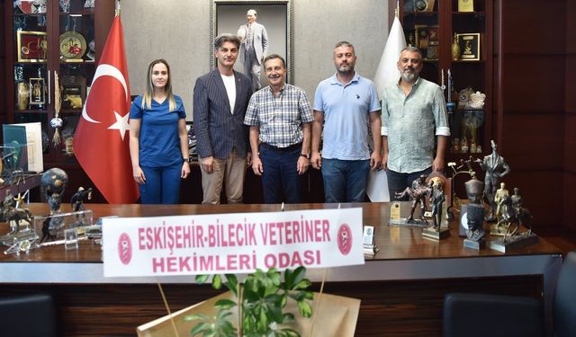 Eskişehir-Bilecik Veteriner Hekimler Odası Başkanından Ahmet Ataç'a ziyaret