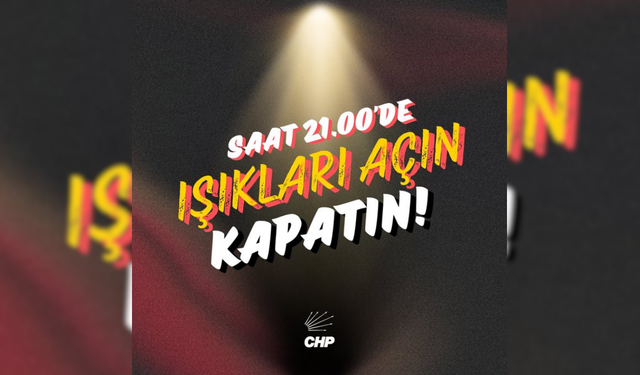 CHP Eskişehir'den ışıkları açın kapatın çağrısı