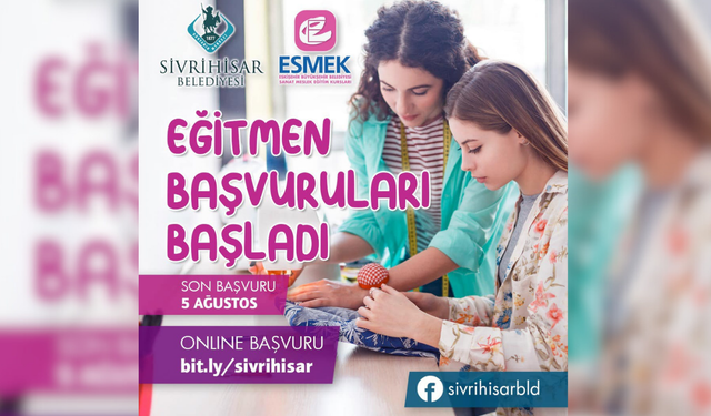 Eskişehir'de sanat meslek eğitim kursları için eğitmen başvurularını başladı