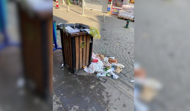 Eskişehir'deki vatandaşlar İstiklal Mahallesi'ndeki çöp sorununa tepki gösterdi