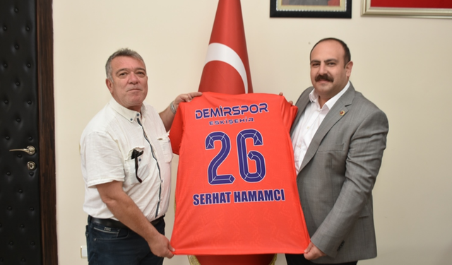 Eskişehir Demirspor Başkanı Hünerlier'den Başkan Hamamcı'ya ziyaret