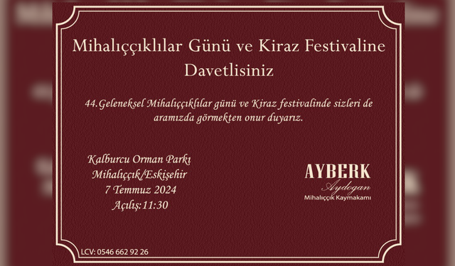 Mihalıççık Kiraz Festivali için gün sayıyor