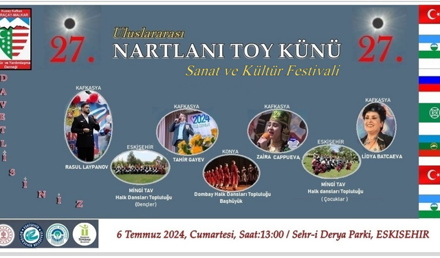 Mingi Tav Karaçay-Malkar Bilim ve Kültür Araştırmaları Derneği 'Nartlanı Toy Künü' festivaline katıldı