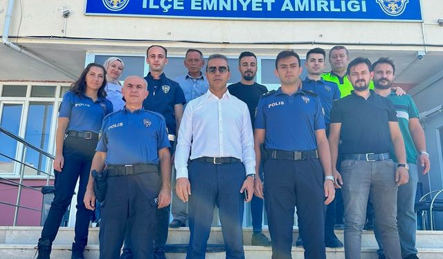 Vali Yardımcısından İlçe Jandarma Komutanlığı ve İlçe Emniyet Amirliğine ziyaret