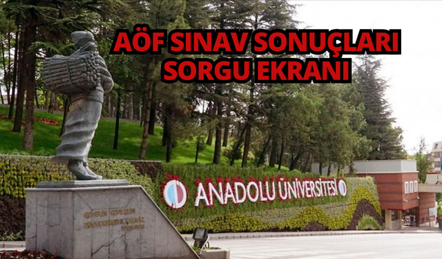 Eskişehir AÖF Yaz okulu sınav sonuçları sorgu ekranı | Anadolu Üniversitesi Açıköğretim yaz okulu sınavları