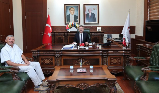 Belçika Alst Camii Dernek Başkanı'ndan Vali Aksoy'a ziyaret