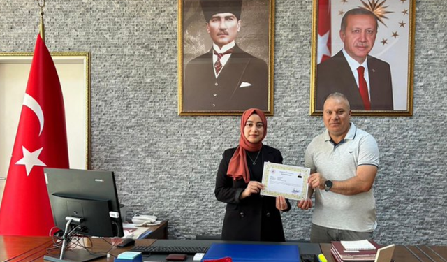 Tayini çıkan polis memurundan Kaymakam Kalkan'a ziyaret