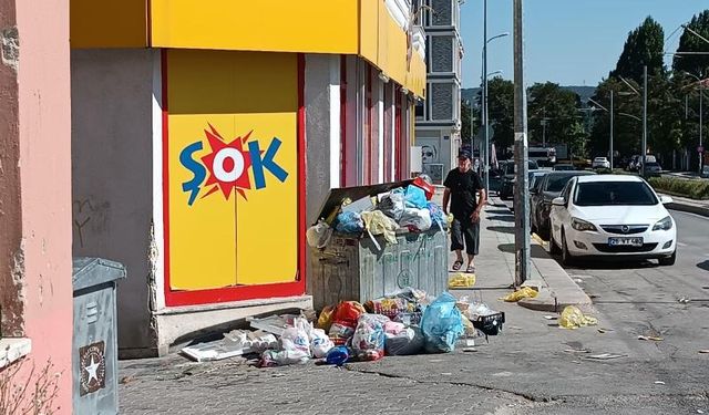 Çamlıca Mahallesi İşçi Sokak'ta vatandaşlar çöp sorununa tepki gösterdi