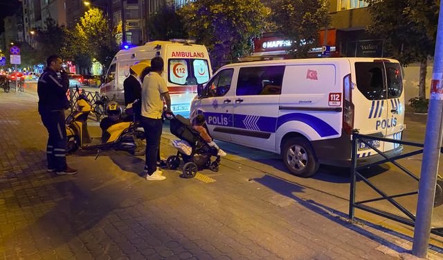 Eskişehir'de yolun karşısına geçmeye çalışan kadına motosiklet çarptı