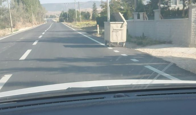 Eskişehir Kozkayı sakinleri yol kenarındaki konteynerlerden şikayetçi