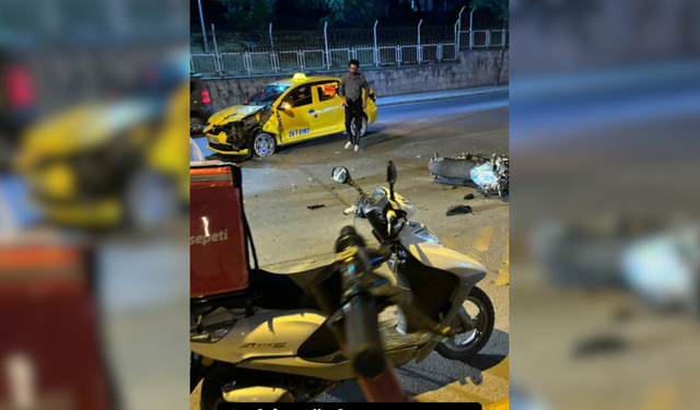 Eskişehir'de taksi ile motosiklet çarpıştı: 1 yaralı