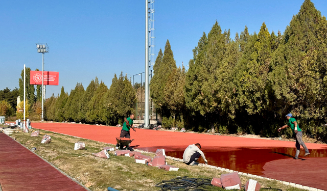 Eskişehir'de atletizm pistinin çalışmaları devam ediyor