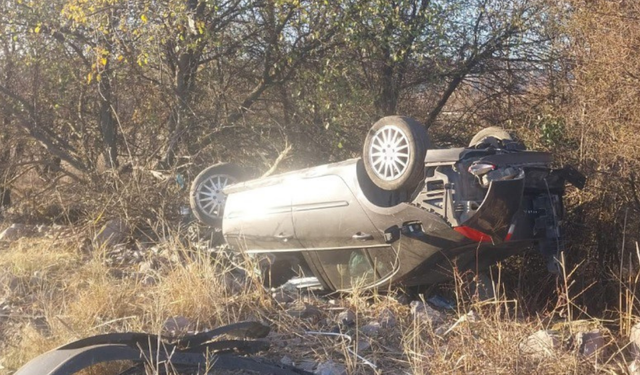 Kütahya'da kontrolden çıkan araç takla attı: 1 yaralı