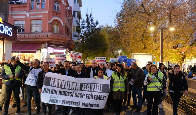 Eskişehir’de Esenyurt Belediye Başkanı için yürüyüş yapıldı