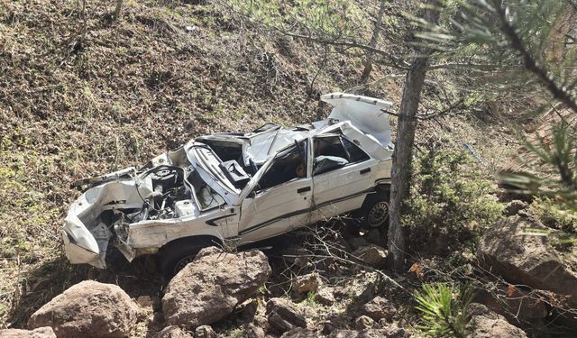 Eskişehir'in komşusunda otomobil şarampole yuvarlandı: 1 yaralı