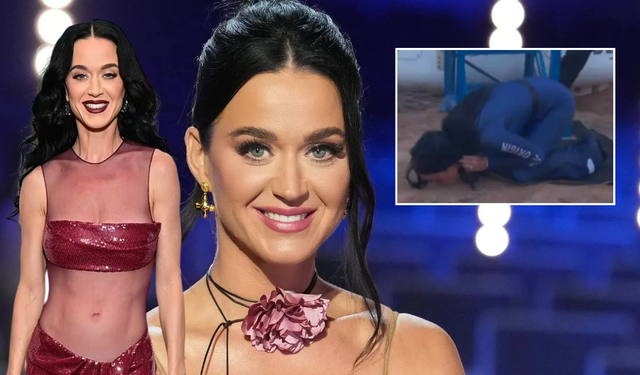 Dünya starı Katy Perry uzaya çıktı! Gelir gelmez yeri öptü, o anlar kameraya yansıdı