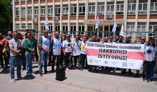 Eskişehir’de DSİ önünde açıklama: “Giyim yardımı ödemeleri Memur Sen’den tahsil edilsin”