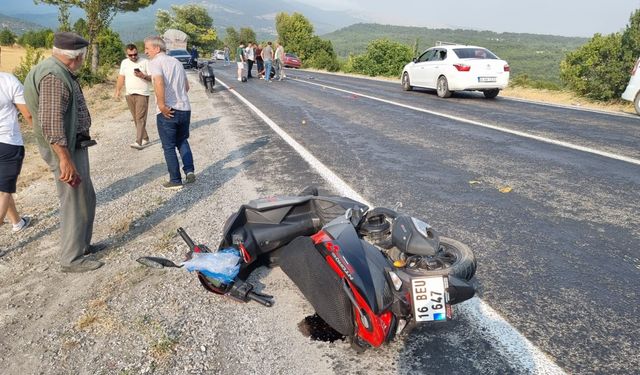 Komşuda motosiklet yola savruldu: 1 yaralı