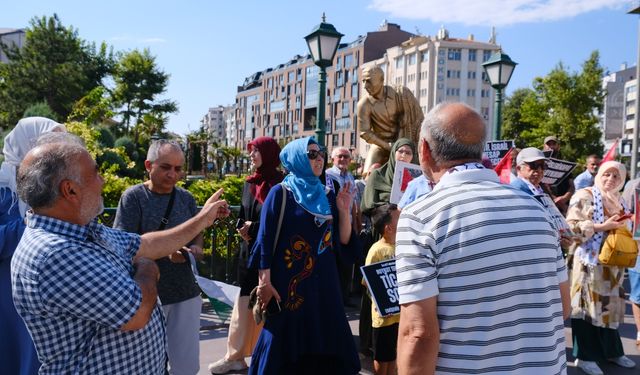 Eskişehir’de Filistin eyleminde gerginlik