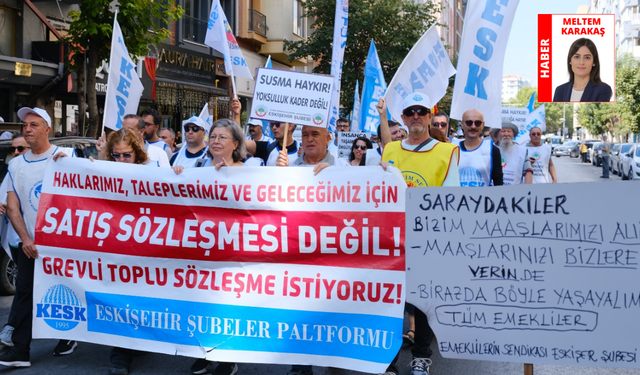 Eskişehir’de memurlar sokağa indi: “Yeni bir satış sözleşmesine tahammülümüz kalmadı”