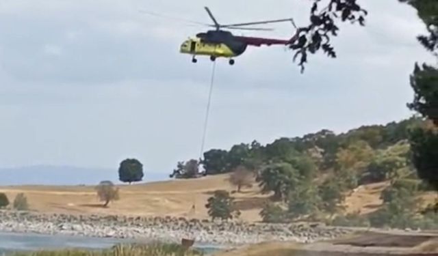 Komşuda yıldırım düşmesi sonucu çıkan orman yangını söndürüldü