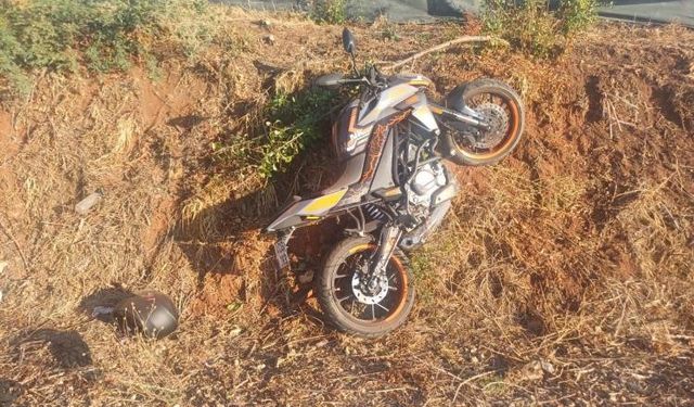 Komşuda motosiklet kaza yaptı: 1 yaralı