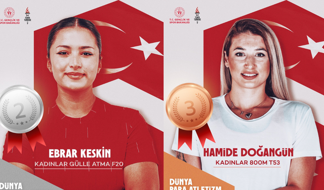 Dünya Para Atletizm Şampiyonası'nda 1 gümüş, 1 bronz madalya
