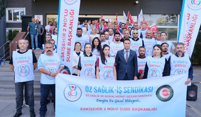 İşçilerden ESOGÜ önünde açıklama: “Geriye dönük ödemelerimizi istiyoruz”