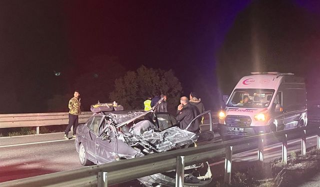 Kütahya'da otomobil hurda yığınına döndü: 1 ölü, 1 yaralı