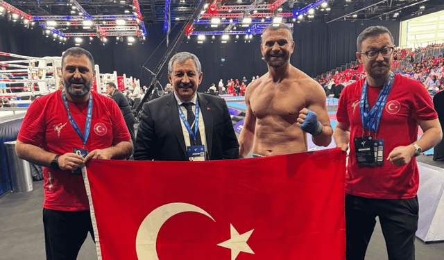 Ay yıldızlı bayrak, Abu Dhabi’de dalgalandı: Milli sporcu şampiyon oldu