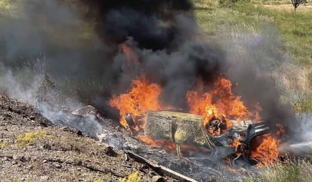 Takla atan otomobil alev alev yandı: Çok sayıda yaralı var