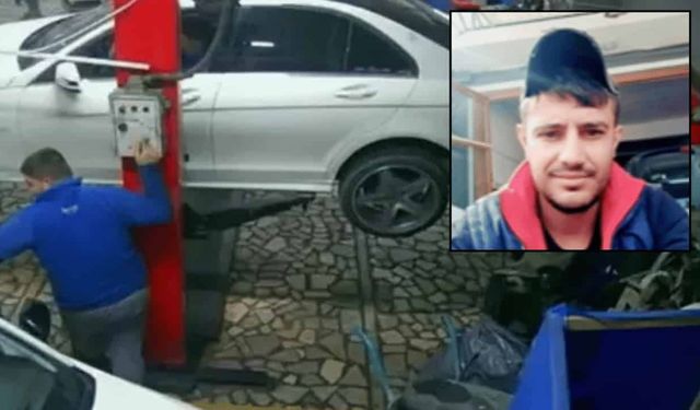 Tamir ettiği otomobilin altında kalan genç tamirci hayatını kaybetti