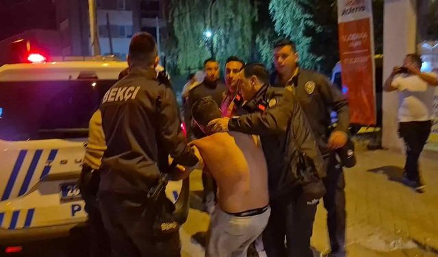 Eskişehir’de alkol denetiminde kaos! Hem polise direndi hem kafasını durağa vurdu