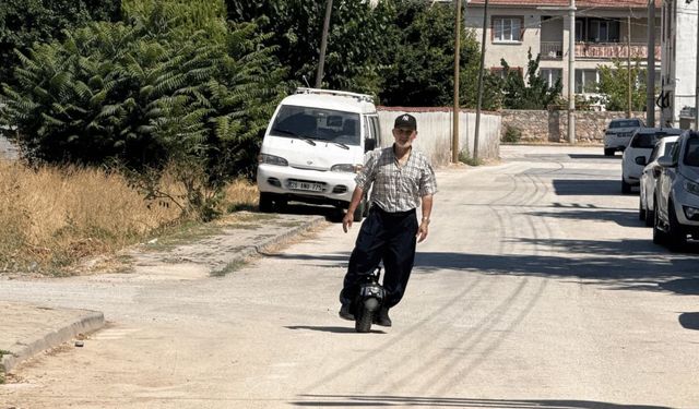 Eskişehir'in 'tek teker' Muhammet Amcası: 1 buçuk yılda 4 bin kilometre