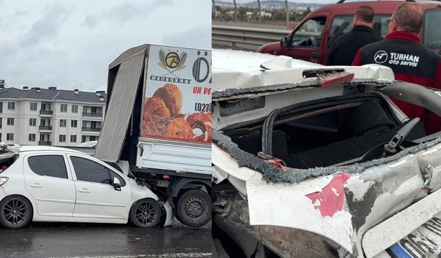 Yağışlı hava zincirleme kazaya neden oldu