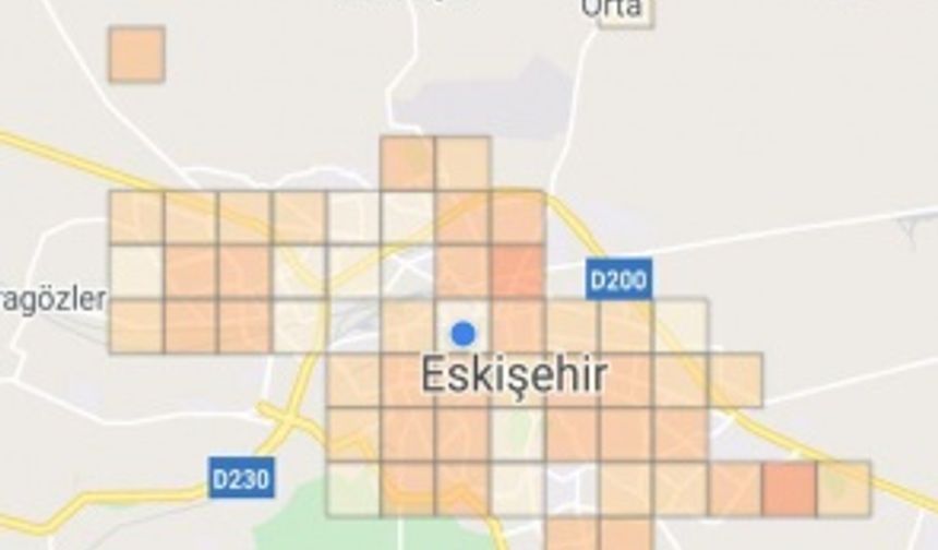 Eskişehir korona virüs risk haritası güncellendi