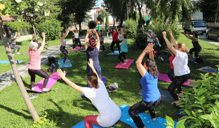 Odunpazarında kadınlar sabah sporunda buluşuyor