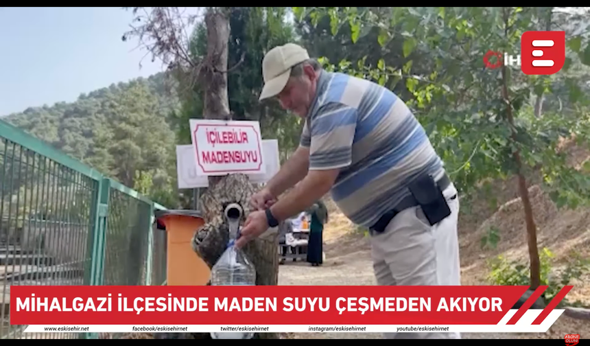 Eskişehir'in o ilçesinde maden suyu çeşmeden akıyor