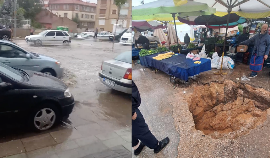 Eskişehir sağanağa teslim oldu: vatandaşlar mahsur kaldı...