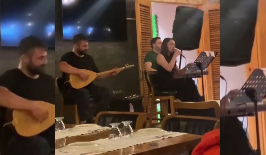 Sahnede korku dolu anlar: Şarkı söylerken, hoparlör devrildi