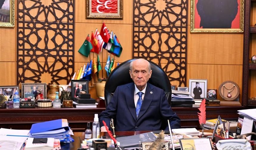Devlet Bahçeli, 2 ay sonra MHP Genel Merkezi'ndeki makamında