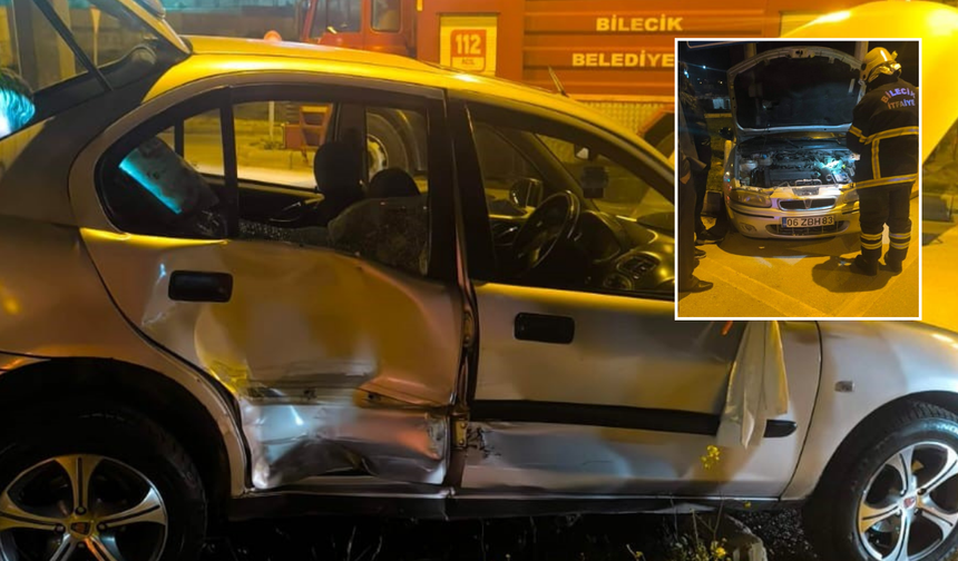 Halk minibüsü ve otomobil çarpıştı: 3 yaralı