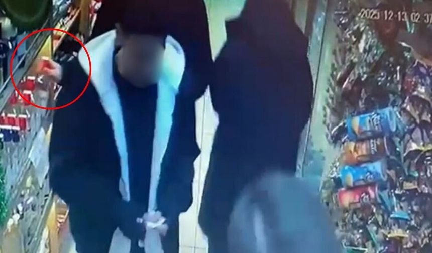 Eskişehir'de kalabalığı fırsat bildi ama güvenlik kamerasından kaçamadı!